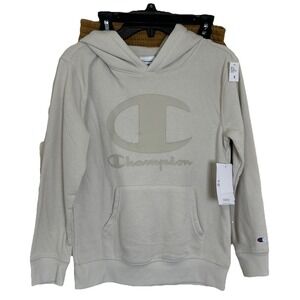 Champion Boys 2-Piece Hoodie & Jogger Short Set Size Small‎ (8) Beige/Tan NWT